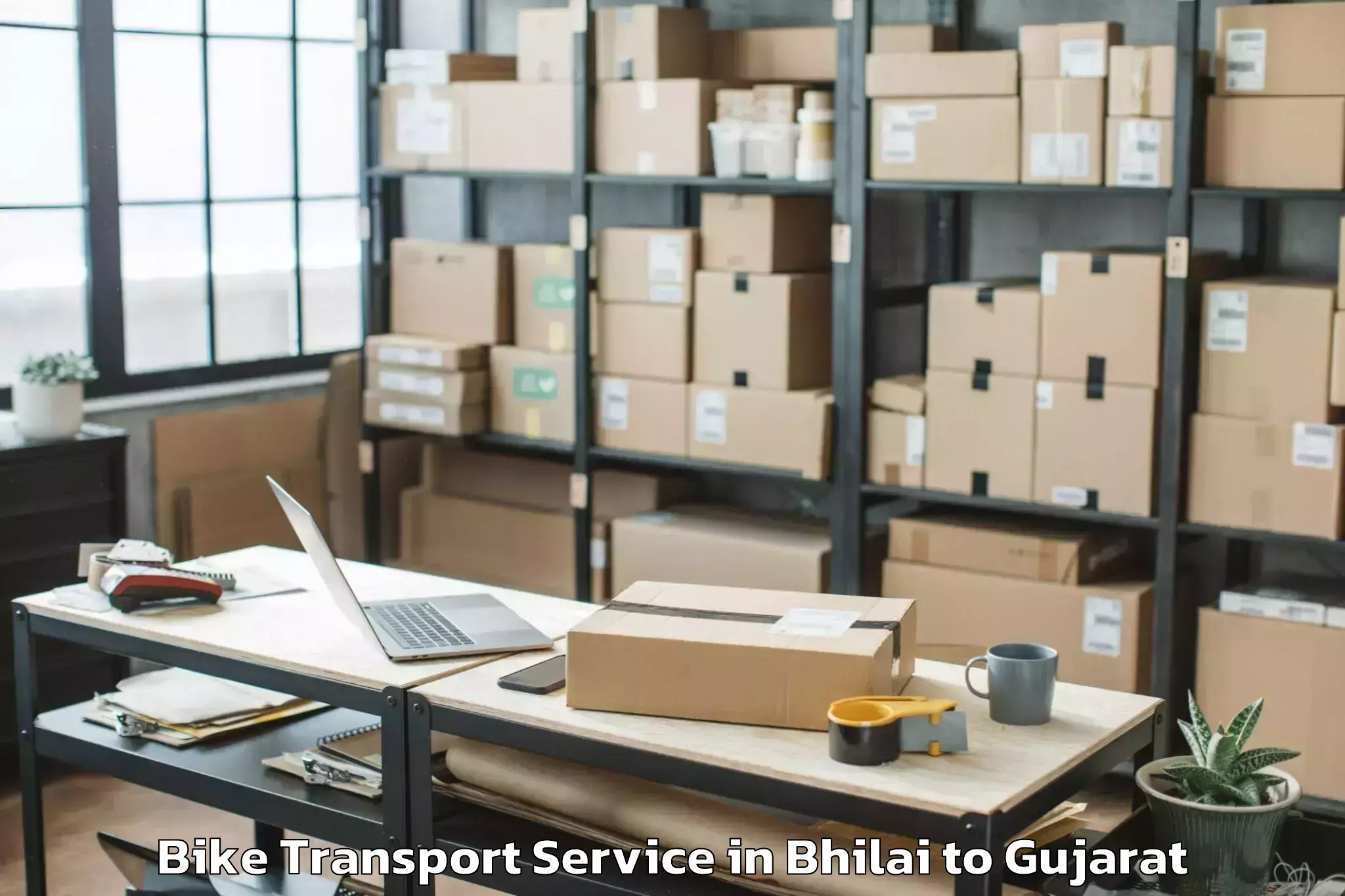 Trusted Bhilai to Ahmedabad Bike Transport